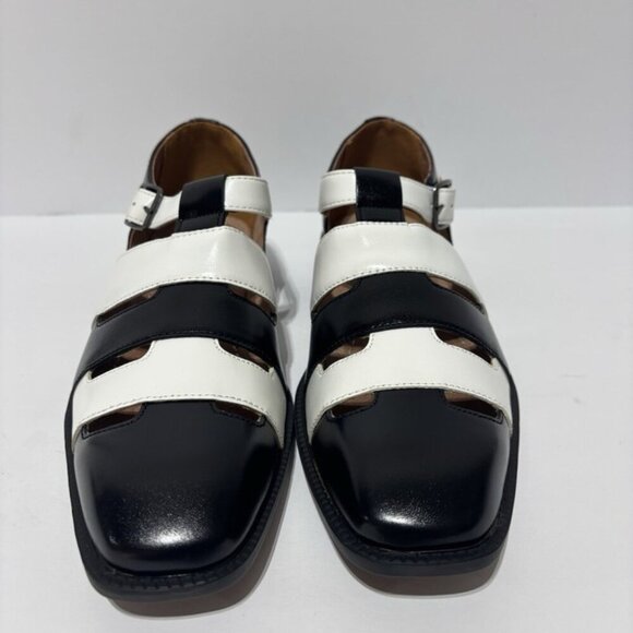 Stacy Adams Men’s Calderon Black/White Closed Toe Sandals, Size 7 M